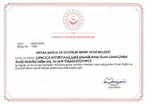 Ortak Sağlık ve Güvenlik Birimi Yetki Belgesi