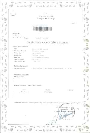 Gezici İSG Aracı Belgesi 2